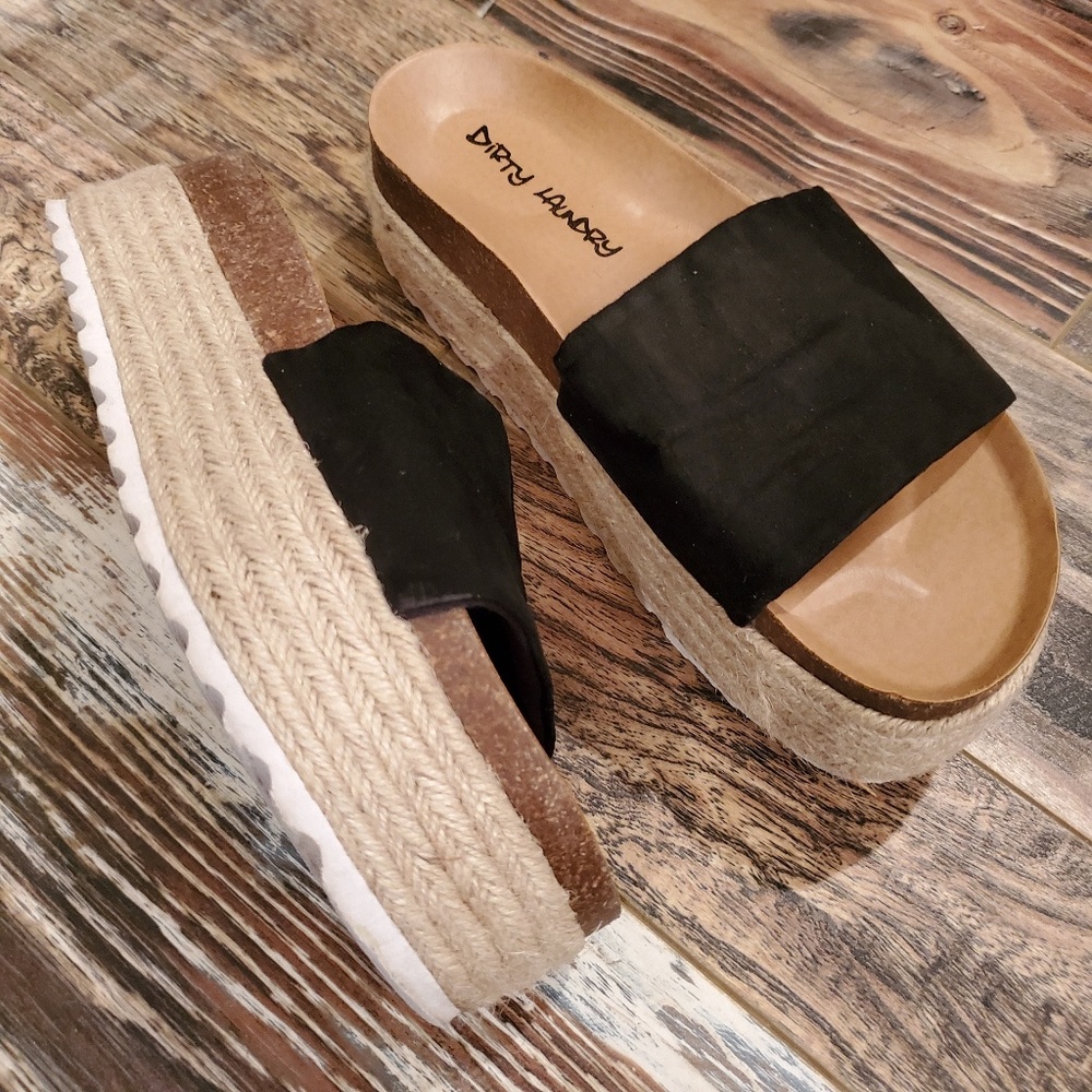 Platform Espadrille Slides